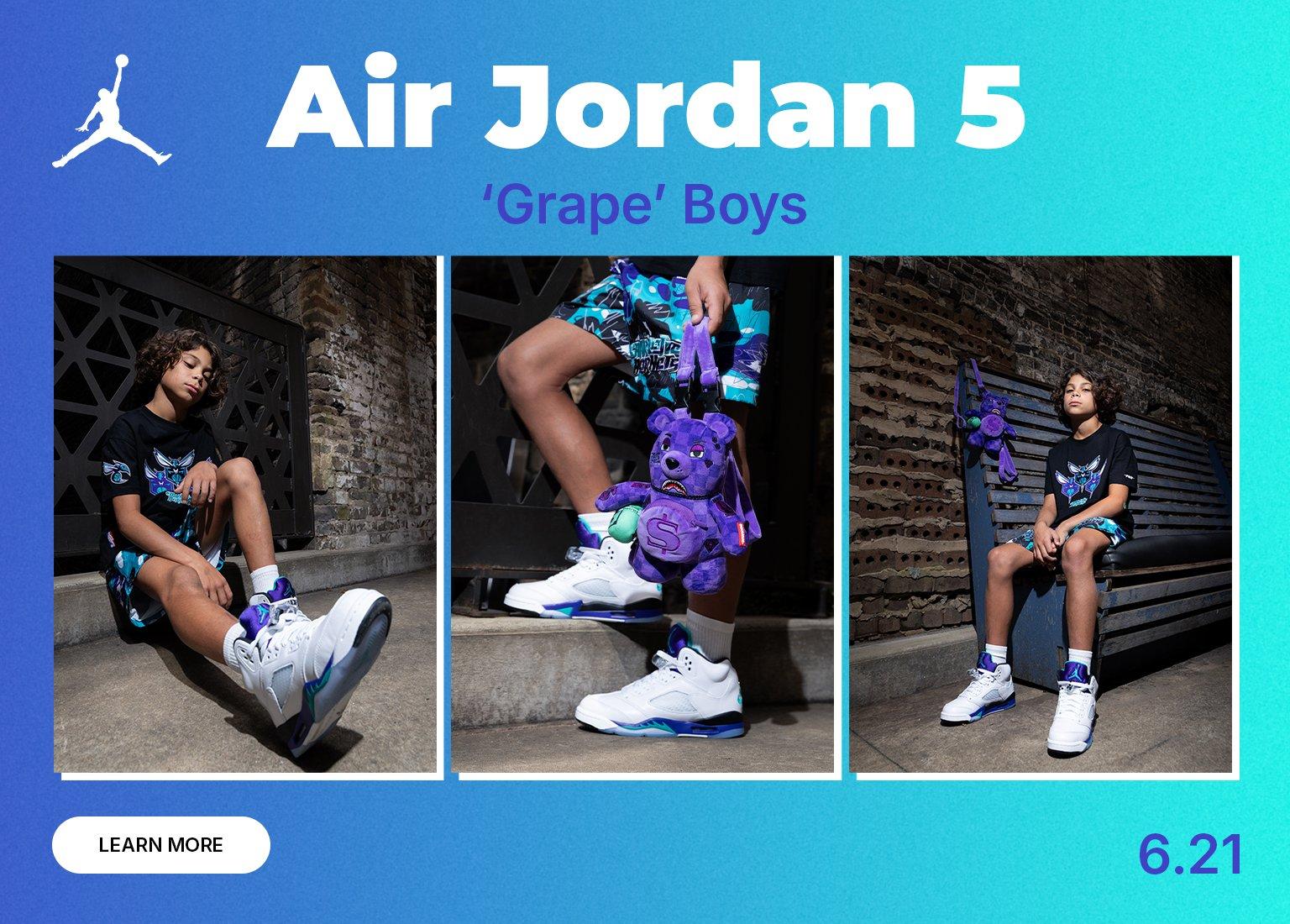 Air Jordan 5 "Grape" Boys